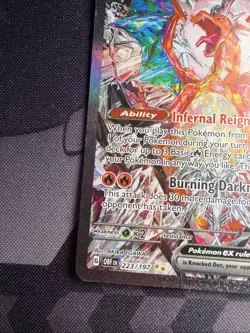 Pokemon TCG Charizard EX Sir Obsidian Flames 223/197 Heavy Played - Image 5