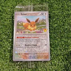 (Damaged) TCG 151 PRISMATIC EVOLUTIONS SEALED EEVEE 074/131 POKEMON DAY Promo - Image 1