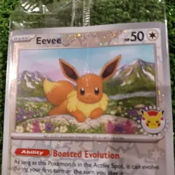 (Damaged) TCG 151 PRISMATIC EVOLUTIONS SEALED EEVEE 074/131 POKEMON DAY Promo - Image 2