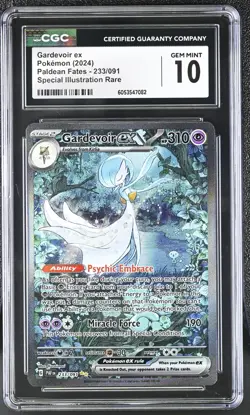 POKEMON CGC 10 2024 SV Paldean Fates Gardevoir ex 233/091 SIR *7082 - Image 1