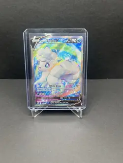 Pokemon TCG Alolan Vulpix v 173/195 Silver Tempest Full Art Ultra Rare Holo Card - Image 1