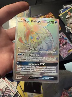 Tapu Fini GX 152/147 Rainbow Secret Ultra Rare Pokemon Burning Shadows LP BB3 - Image 1
