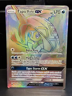 Tapu Fini GX 152/147 Rainbow Secret Ultra Rare 2017 Pokemon Burning Shadows NM ✨ - Image 1