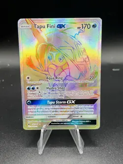 Tapu Fini GX 152/147 Rainbow Secret Ultra Rare Pokemon Burning Shadows LP BB3 - Image 1