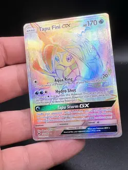 Tapu Fini GX 152/147 Rainbow Secret Ultra Rare Pokemon Burning Shadows LP BB3 - Image 2