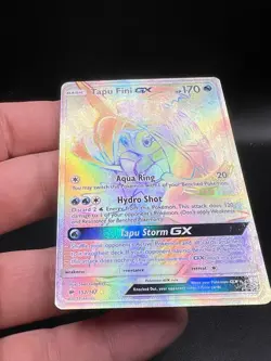 Tapu Fini GX 152/147 Rainbow Secret Ultra Rare Pokemon Burning Shadows LP BB3 - Image 3
