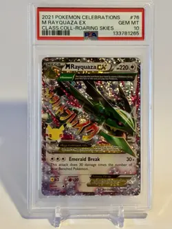2021 Pokemon Celebrations M Rayquaza EX Classic Collection Roaring Skies PSA 10! - Image 1