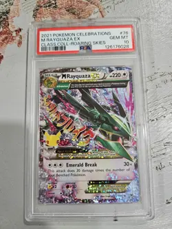 PSA 10 2021 Pokemon Celebrations M Rayquaza EX Classic Collections Roaring Skies - Image 1