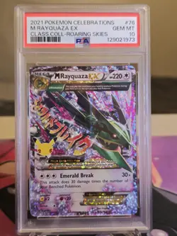 2021 Pokemon Celebrations M Rayquaza EX Class. Coll-Roaring Skies #76 psa 10 - Image 3