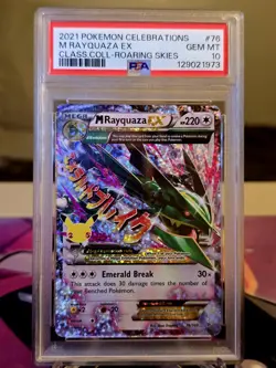 2021 Pokemon Celebrations M Rayquaza EX Class. Coll-Roaring Skies #76 psa 10 - Image 4