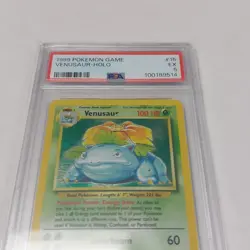 Pokemon TCG Venusaur Base Set #15/102 Holo Unlimited Holo Rare PSA 5 - Image 4