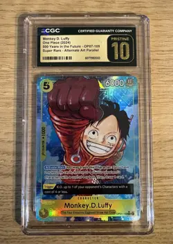 CGC Pristine 10 Monkey D. Luffy OP07-109 500 Years in the Future AltArt Parallel - Image 1