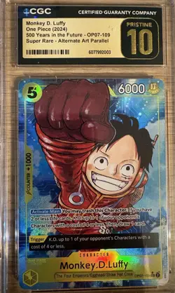 CGC Pristine 10 Monkey D. Luffy OP07-109 500 Years in the Future AltArt Parallel - Image 2