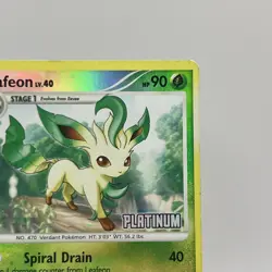 Pokemon TCG Leafeon 24/100 Burger King Platinum Stamp Reverse Holo - Image 3