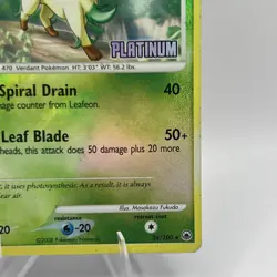 Pokemon TCG Leafeon 24/100 Burger King Platinum Stamp Reverse Holo - Image 4