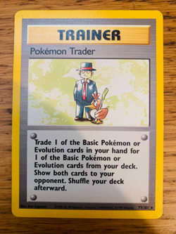 Pokemon Trader (77/102) Rare Base Set Pokemon Card! FAST & FREE P&P! - Image 1