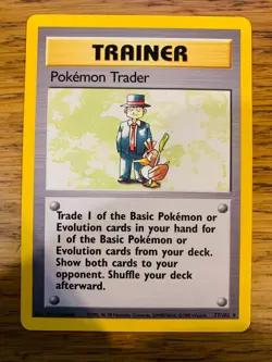 Pokemon Trader (77/102) Rare Base Set Pokemon Card! FAST & FREE P&P! - Image 2