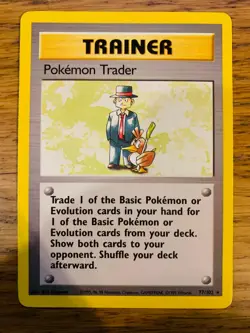 Pokemon Trader (77/102) Rare Base Set Pokemon Card! FAST & FREE P&P! - Image 4