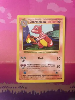 Pokemon Card Charmeleon Shadowless Base Set Uncommon 24/102 Near Mint - Image 1
