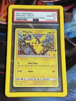 2021 Pokemon 25th Aniv Celebration McDonald's PIKACHU Holo PSA 10 GEM MINT 25/25 - Image 1
