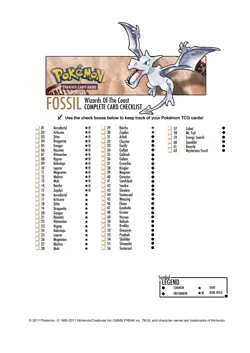 Pokemon Fossil Set Cards - Common And Uncommon Cards - Pick your Choice - Image 3