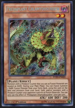 Yugioh Predaplant Chlamydosundew FUEN-EN005 Secret Rare 1st Ed - NM - Image 1