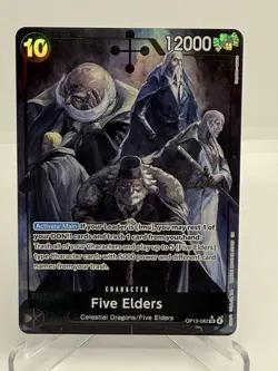 One Piece Carrying On His Will FIVE ELDERS Full Alt Art OP13-082 SR Holo TCG - Image 1