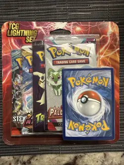 Pokemon TCG Lightning Set Booster 3 Packs 1 Bonus Card Coin - Image 1