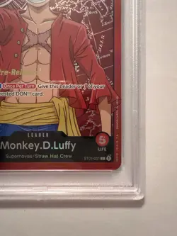 2022 One Piece Super Pre-Release Monkey D. Luffy Leader ST01-001 PSA 10 Gem Mint - Image 4