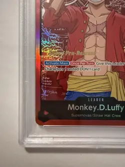 2022 One Piece Super Pre-Release Monkey D. Luffy Leader ST01-001 PSA 10 Gem Mint - Image 5