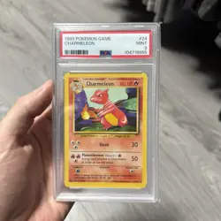Pokemon 1999 Game Base Set Charmeleon #24 PSA 9 - Image 1