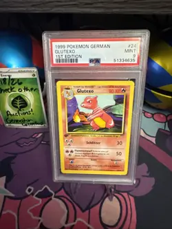 1999 Pokemon German 1st Edition Base Set 24 Charmeleon Glutexo PSA 9 MINT - Image 1