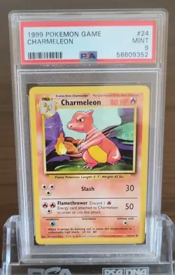 PSA 9 - Charmeleon 24/102 Base Set Unlimited WOTC 1999 Pokemon TCG - Image 1
