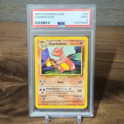 1999 POKEMON GAME BASE SET UNLIMITED 24 CHARMELEON PSA 9 MINT - Image 1