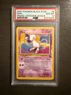 Pokemon PSA 1-10 Set ALL GRADES: Mew Black Star Promo 2000 League #8 - Image 4