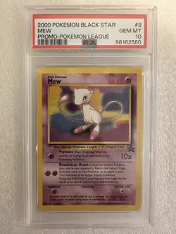 2000 POKEMON PROMO BLACK STAR POKEMON LEAGUE #8 MEW PSA 10 - Image 1