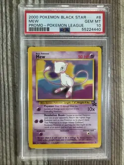 Pokemon Black Star Mew Promo-Pokemon League #8 2000 PSA 10 Gem - Image 1