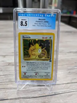 Meowth Pokemon (2000) Black Star Promos 10 Holo TCG Game Boy Game CGC Mint 8.5 - Image 1