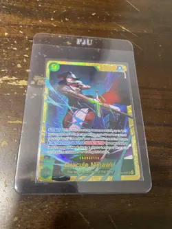 Dracule Mihawk OP14-119 SEC The Azure Sea’s Seven One Piece Card Game English - Image 1