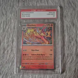 BLAZIKEN #042/182 RARE FOIL Pokemon 2025 Card GRADED 10 MINT TCG CCG - Image 2