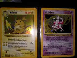 POKEMON JUNGLE MR. MIME;#6/64 RAICHU #14/62 CARDS HOLO EXCELLENT CONDITION - Image 1