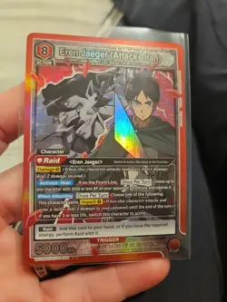 Attack On Titan Eren Jaeger (Attack Titan) UE10BT/AOT-1-094 SR PACK FRESH Card - Image 1