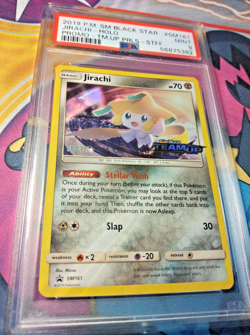 Pokemon Jirachi Team Up SM161 Prerelease Staff Promo Card PSA 9 - Image 2