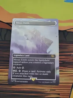 Minas Tirith Lord of the Rings MTG Card #0420 Borderless Regular Rare NM - Image 1