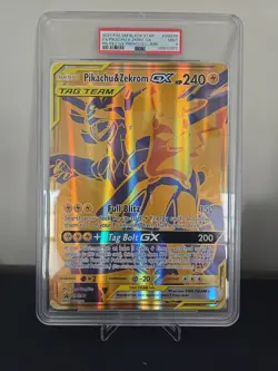 PSA 9 Pikachu & Zekrom GX SM248 Jumbo Cards Holo - Image 1