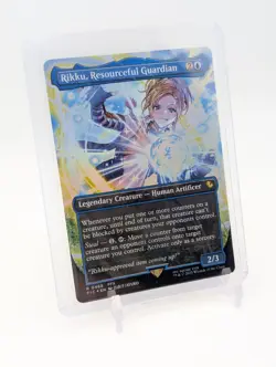 MTG - Rikku, Resourceful Guardian - Borderless Chocobo Track Foil #468 FIC NM - Image 1