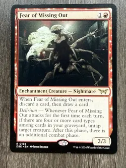 1x Fear of Missing Out Duskmourn: House of Horror Regular MTG NM English - Image 1