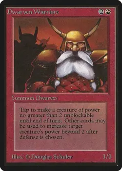 Dwarven Warriors Limited Edition Beta HP MTG - Image 1