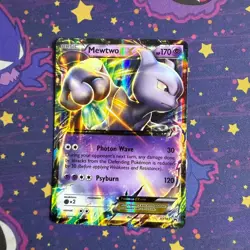 Pokemon Mewtwo EX XY183 Black Star Promo Ultra Rare Holo - MP - Image 1