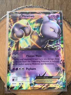 2016 Pokemon, XY Promos, #XY183 Mewtwo EX, Holo Black Star Promo MINT - Image 1
